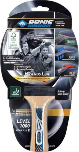 Picture of Donic-Schildkrot Table Tennis Bat - 1000 Legends Attack Plus