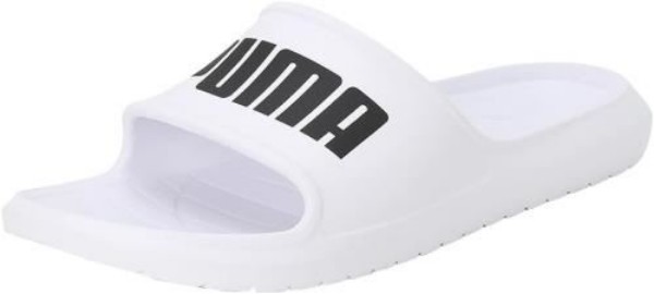 Picture of Puma Unisex Divecat V2 Lite Sliders - White/Black (UK Size 4)
